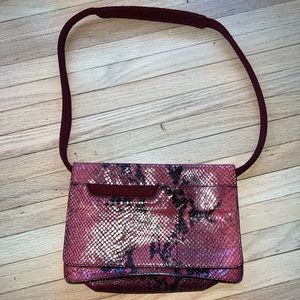 MIU MIU AW1999 snakeskin leather mesh shoulder bag